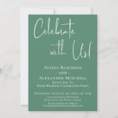 Invitation Fêtez avec nous ! Réception Moderne Plutôt Vert (Devant)