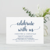 Invitation Fêtez avec nous, Rustic Mariage Elopement Party (Debout devant)