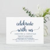 Invitation Fêtez avec nous, Rustic Mariage Elopement Party (Debout devant)