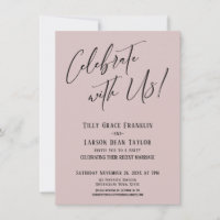 Fêtez avec nous ! Soirée de mariage Rose Dusty mod
