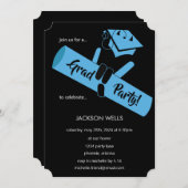 Invitation Fêtez! Bleu (Devant / Derrière)