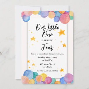 Invitation Fêtez la fête d'anniversaire de Notre Petit-Un