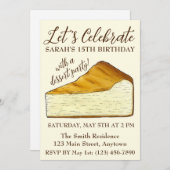 Invitation Fêtez la fête italienne du dessert en tranches de  (Devant / Derrière)