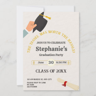 Invitation Fêtez la graduation ! Tassel Worth the Hassle