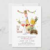 Invitation Fêtez Le Cocktail Fête Des Vacances (Devant)