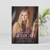 Invitation Fêtez le Graduate Photo Graduation Party (Debout devant)