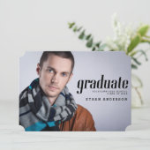 Invitation Fêtez le Graduate Photo Graduation Party (Debout devant)