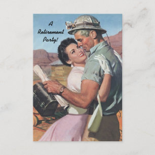 Invitation Fêtez l'invitation de la fête de retraite rétro-am