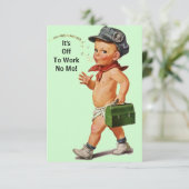 Invitation Fêtez l'invitation de la fête de retraite rétro-am (Debout devant)