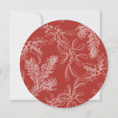 Invitation Fêtez l'invitation de la fête des fêtes de la sais (Dos)