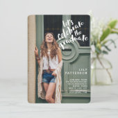 Invitation Fêtez l'invitation du Graduate Graduate Party (Debout devant)