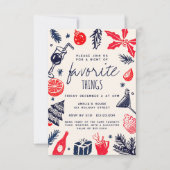 Invitation Fêtez vos choses préférées Noël (Devant)