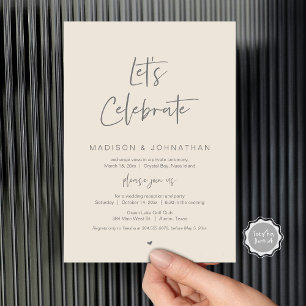 Invitation Fêtons avec nous, Mariage Elopement Party