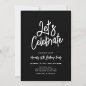Invitation Fêtons | Chic Script 60e fête d'anniversaire (Devant)