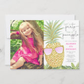 Invitation Fêtons comme une photo d'anniversaire de la fille (Devant)