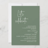 Invitation Fêtons, Dîner de Mariage en Intime (Devant)