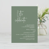 Invitation Fêtons, Dîner de Mariage en Intime (Debout devant)