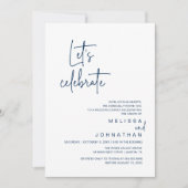 Invitation Fêtons, Dîner de Mariage en Intime (Devant)