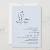 Invitation Fêtons, Dîner de Mariage en Intime (Devant)