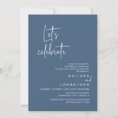 Invitation Fêtons, Dîner de Mariage en Intime (Devant)