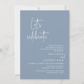 Invitation Fêtons, Dîner de Mariage en Intime (Devant)