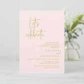Invitation Fêtons, Dîner de Mariage en Intime (Debout devant)