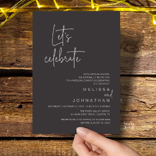 Invitation Fêtons, Dîner de Mariage en Intime