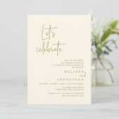 Invitation Fêtons, Dîner de Mariage en Intime (Debout devant)