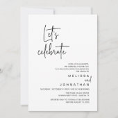 Invitation Fêtons, Dîner de Mariage en Intime (Devant)
