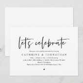 Invitation Fêtons, Dîner de répétition Mariage (Devant / Derrière)