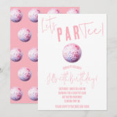 Invitation Fêtons ensemble ! Fête rose et blanche sur le thèm (Devant / Derrière)