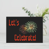 Invitation Fêtons : feux d'artifice (Debout devant)