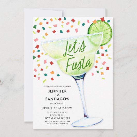 Invitation Fêtons fiesta (Devant)