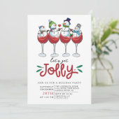 Invitation Fêtons Jolly Noël Cocktail Party (Debout devant)