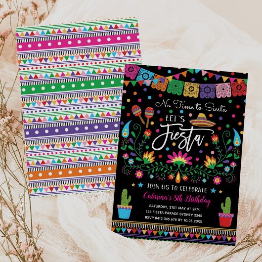 Invitation Fêtons jusqu'à la fête d'anniversaire mexicaine