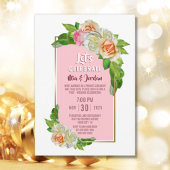Invitation Fêtons l’élévation florale rose rose