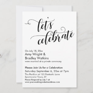 Invitation Fêtons la calligraphie lors de la soirée post-mari