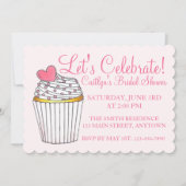 Invitation Fêtons la coupe glacée rose pour la baby shower de (Devant)