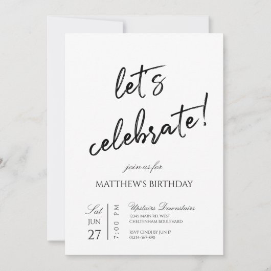 Invitation Fêtons la fête (Devant)