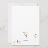 Invitation Fêtons la fête d'anniversaire (Dos)