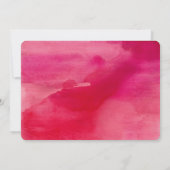 Invitation Fêtons la fête d'anniversaire | Aquarelle rose (Dos)