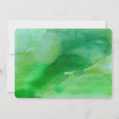 Invitation Fêtons la fête d'anniversaire | Aquarelle verte (Dos)