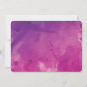 Invitation Fêtons la fête d'anniversaire | Aquarelle violette (Dos)