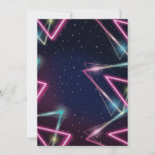 Invitation Fêtons la fête d'anniversaire de Neon, folle et co (Dos)