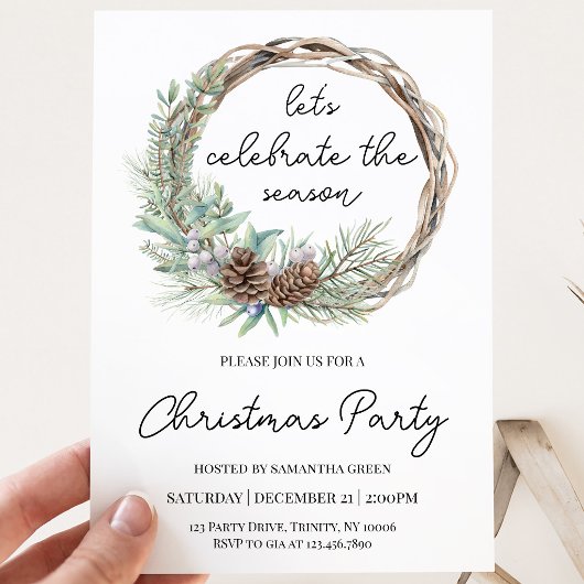 Invitation Fêtons la fête de fin d'année