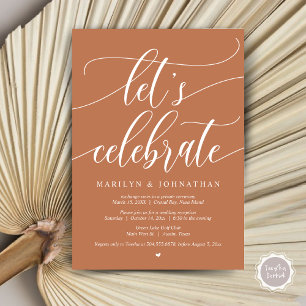 Invitation Fêtons la fête de l'Elopement Mariage, Navy Blue