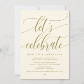 Invitation Fêtons la fête de l'Elopement Mariage, Navy Blue (Devant)