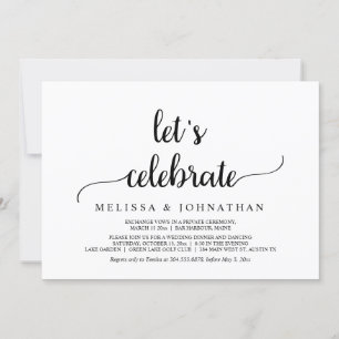 Invitation Fêtons la fête du Mariage rustique