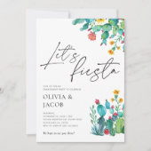 Invitation Fêtons la fête mexicaine de l'engagement (Devant)