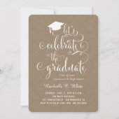 Invitation Fêtons la Graduate Kraft Grad Party (Devant)